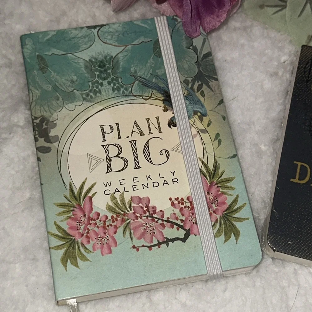 Daily Planner Papaya Art Undated Purse Pocket Size and Mona B Mini Notebook NEW
